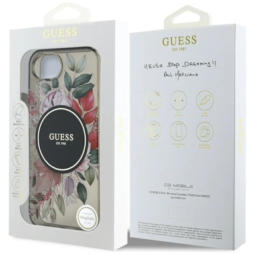 Kup Guess IML Blumen MagSafe Apple iPhone 16e schwarz - GUE4540 - {ean13} - Sklep Home Screen