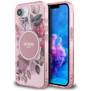 Buy Guess IML Flowers MagSafe Apple iPhone 16e pink - GUE4541 - {ean13} - Home Screen Store Europe