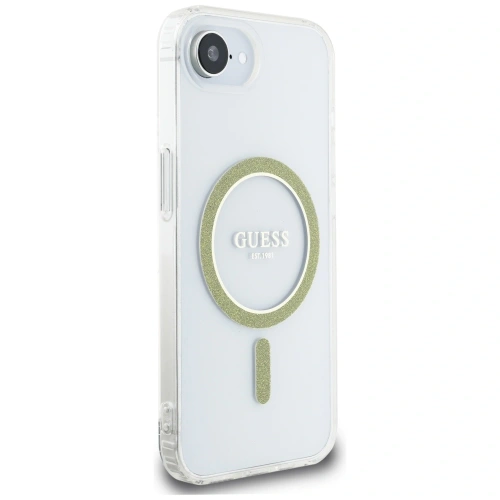 Kup Guess IML Glitter Circle MagSafe Apple iPhone 16e klar - GUE4542 - {ean13} - Sklep Home Screen