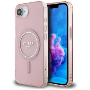 Buy Guess IML Glitter Circle MagSafe Apple iPhone 16e pink - GUE4543 - {ean13} - Home Screen Store Europe