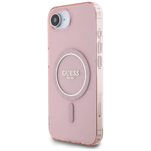 Kup Etui Guess IML Glitter Circle MagSafe do Apple iPhone 16e różowy - GUE4543 - {ean13} - Sklep Home Screen