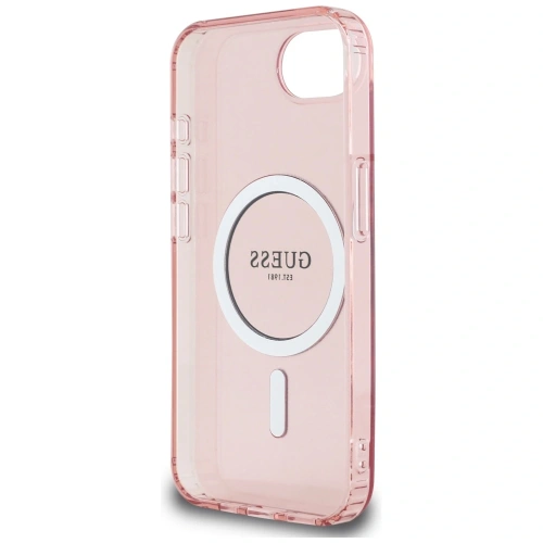 Kup Etui Guess IML Glitter Circle MagSafe do Apple iPhone 16e różowy - GUE4543 - {ean13} - Sklep Home Screen
