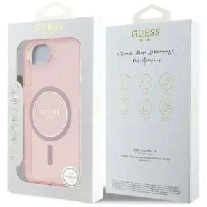 Buy Guess IML Glitter Circle MagSafe Apple iPhone 16e pink - GUE4543 - {ean13} - Home Screen Store Europe