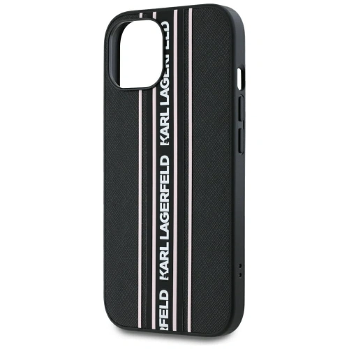 Kup Karl Lagerfeld Saffiano Athleisure Dungi Cord Apple iPhone 15 negru-roz. - KLD22026 - {ean13} - Sklep Home Screen