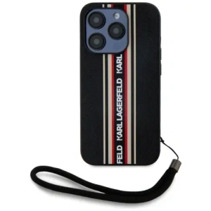 Kup Karl Lagerfeld Saffiano Athleisure Dungi Cord Apple iPhone 15 Pro Max negru-roșu - KLD22029 - {ean13} - Sklep Home Screen