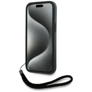 Kup Karl Lagerfeld Saffiano Athleisure Stripes Cord Apple iPhone 15 Pro Max negru-roz - KLD22030 - {ean13} - Sklep Home Screen