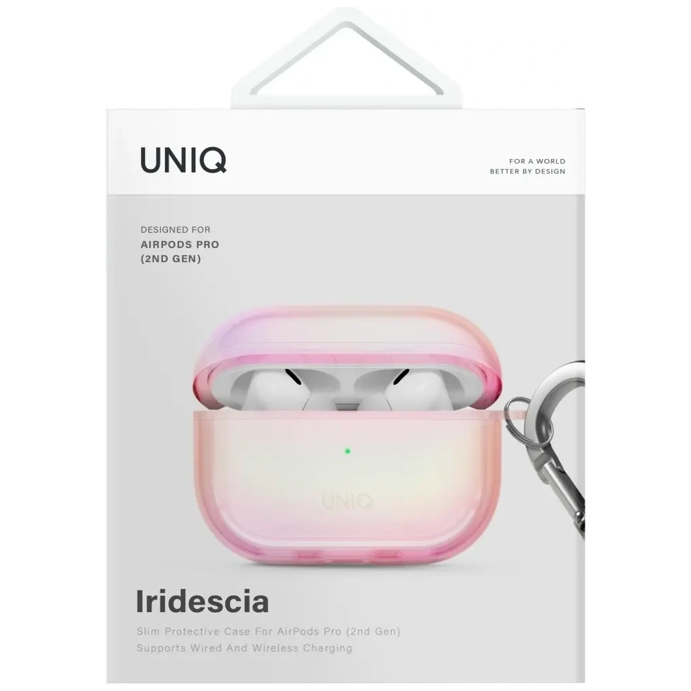 Etui UNIQ Iridescia do Apple AirPods Pro 2 Hang Case pink prism