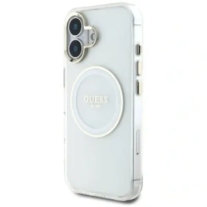 Buy Guess IML Metal Colored Circle Classic Logo MagSafe Apple iPhone 16 white - GUE4544 - {ean13} - Home Screen Store Europe