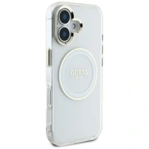 Buy Guess IML Metal Colored Circle Classic Logo MagSafe Apple iPhone 16 white - GUE4544 - {ean13} - Home Screen Store Europe