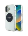 Etui Guess IML Metal Colored Circle Classic Logo MagSafe do Apple iPhone 16 czarny
