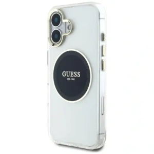 Kup Etui Guess IML Metal Colored Circle Classic Logo MagSafe do Apple iPhone 16 czarny - GUE4545 - {ean13} - Sklep Home Screen