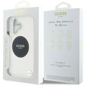 Buy Guess IML Metal Colored Circle Classic Logo MagSafe Apple iPhone 16 black - GUE4545 - {ean13} - Home Screen Store Europe
