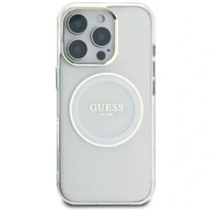 Kup Etui Guess IML Metal Colored Circle Classic Logo MagSafe do Apple iPhone 16 Pro biały - GUE4546 - {ean13} - Sklep Home Screen