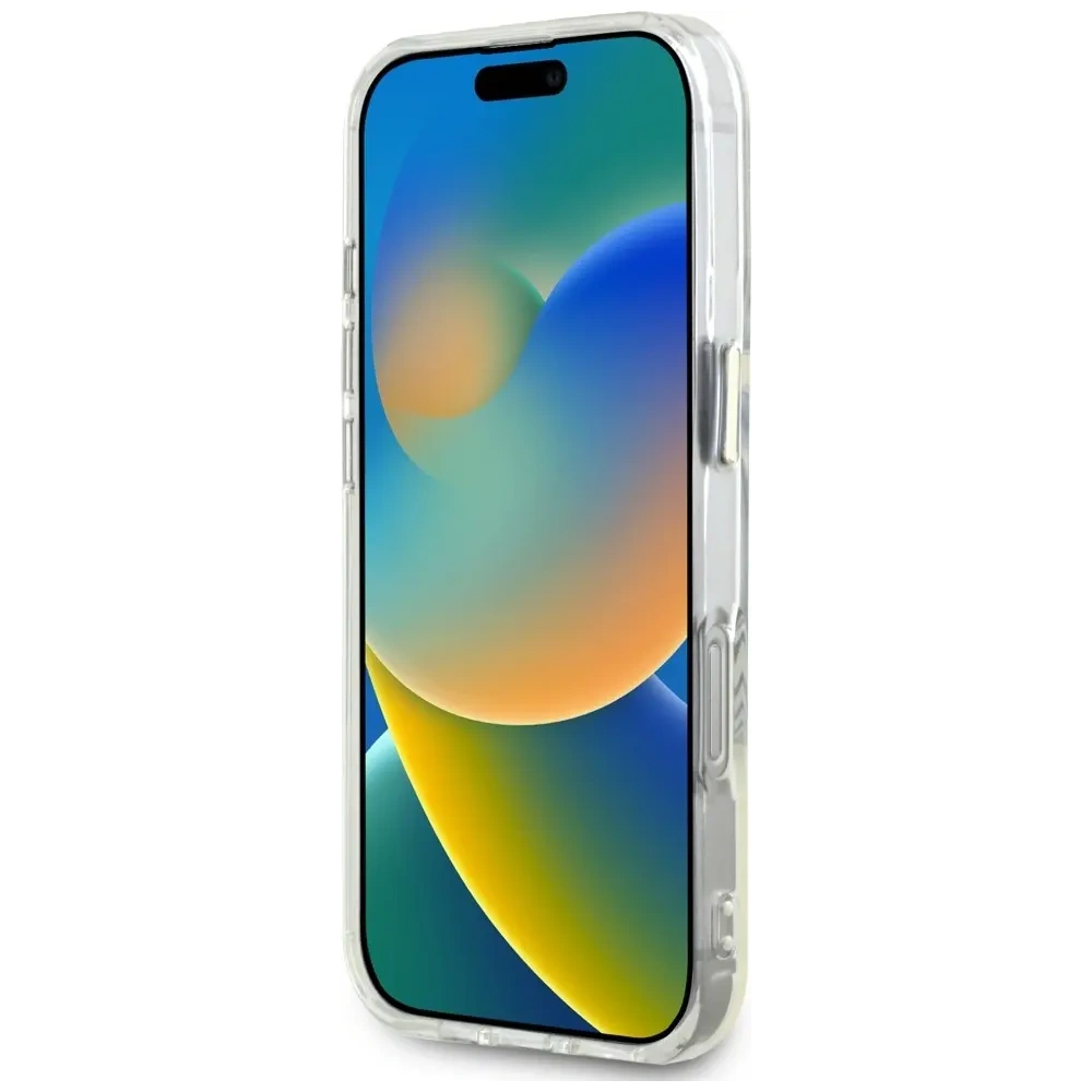 Etui Guess IML Metal Colored Circle Classic Logo MagSafe do Apple iPhone 16 Pro biały