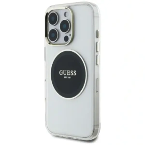 Kup Etui Guess IML Metal Colored Circle Classic Logo MagSafe do Apple iPhone 16 Pro czarny - GUE4547 - {ean13} - Sklep Home Screen