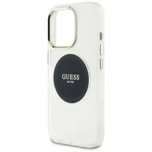 Buy Guess IML Metal Colored Circle Classic Logo MagSafe Apple iPhone 16 Pro black - GUE4547 - {ean13} - Home Screen Store Europe