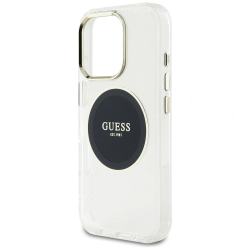 Buy Guess IML Metal Colored Circle Classic Logo MagSafe Apple iPhone 16 Pro black - GUE4547 - {ean13} - Home Screen Store Europe