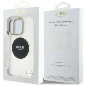 Buy Guess IML Metal Colored Circle Classic Logo MagSafe Apple iPhone 16 Pro black - GUE4547 - {ean13} - Home Screen Store Europe