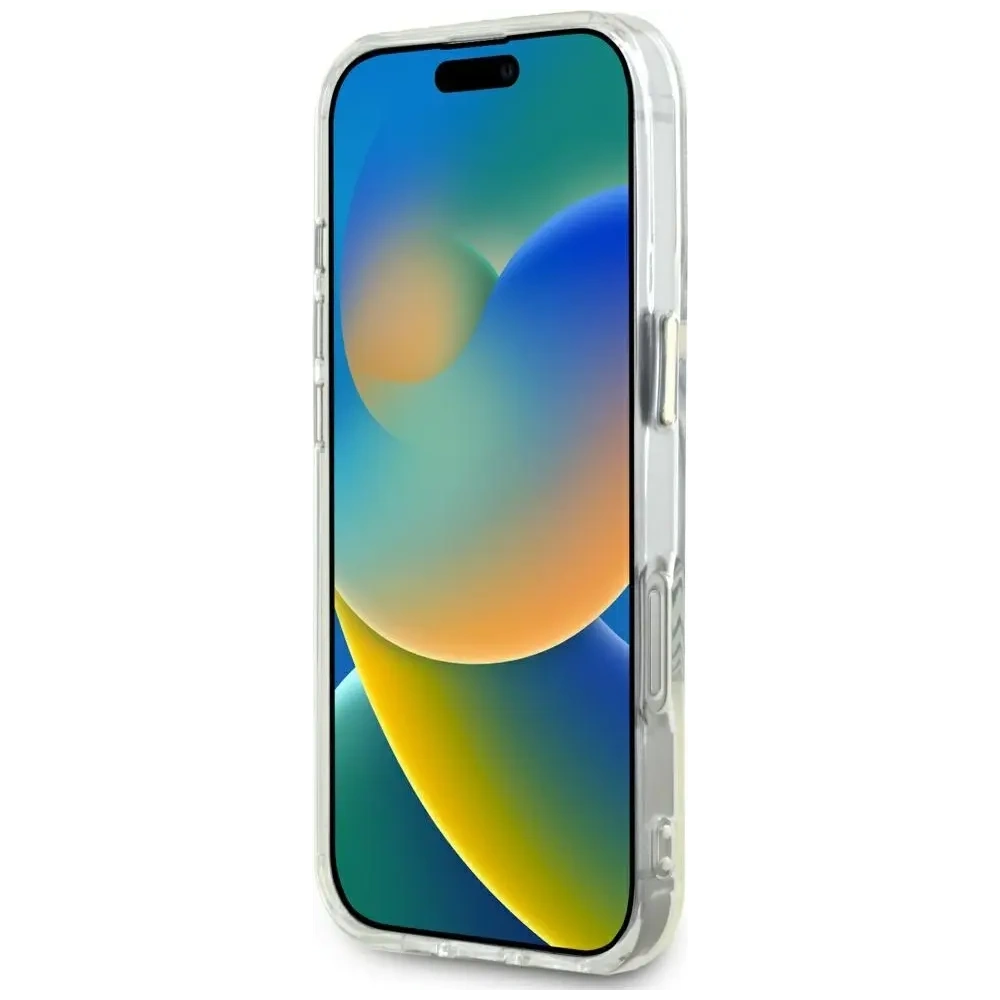 Etui Guess IML Metal Colored Circle Classic Logo MagSafe do Apple iPhone 16 Pro Max biały