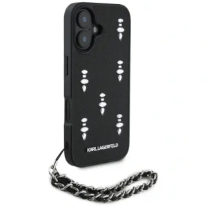 Buy Karl Lagerfeld Saffiano Crystals w/Chain Apple iPhone 16 black - KLD22031 - {ean13} - Home Screen Store Europe