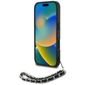 Kup Karl Lagerfeld Saffiano Kristalle mit Kette Apple iPhone 16 schwarz - KLD22031 - {ean13} - Sklep Home Screen