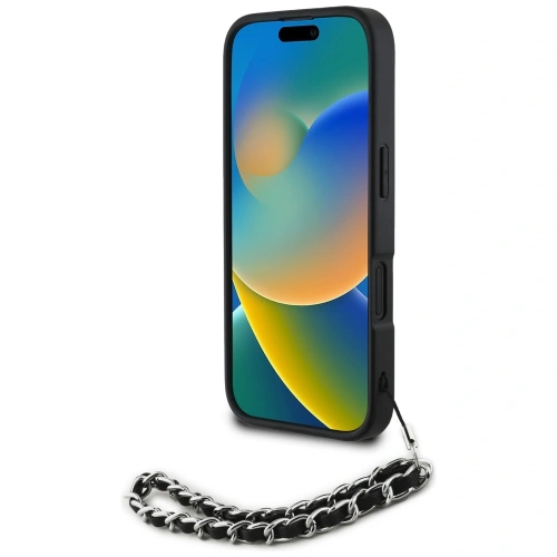 Kup Etui Karl Lagerfeld Saffiano Crystals w/Chain do Apple iPhone 16 czarny - KLD22031 - {ean13} - Sklep Home Screen