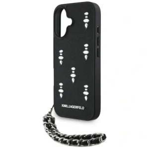 Buy Karl Lagerfeld Saffiano Crystals w/Chain Apple iPhone 16 black - KLD22031 - {ean13} - Home Screen Store Europe