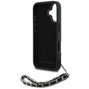 Buy Karl Lagerfeld Saffiano Crystals w/Chain Apple iPhone 16 black - KLD22031 - {ean13} - Home Screen Store Europe
