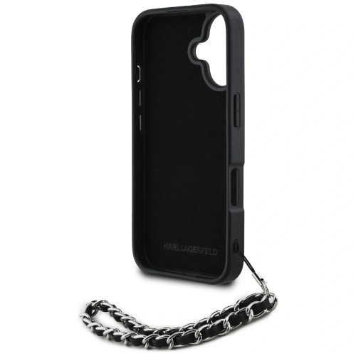 Kup Karl Lagerfeld Saffiano Crystals lánccal Apple iPhone 16 fekete - KLD22031 - {ean13} - Sklep Home Screen