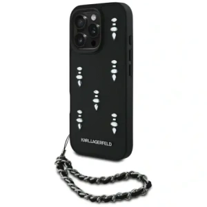 Buy Karl Lagerfeld Saffiano Crystals w/Chain Apple iPhone 16 Pro black - KLD22032 - {ean13} - Home Screen Store Europe