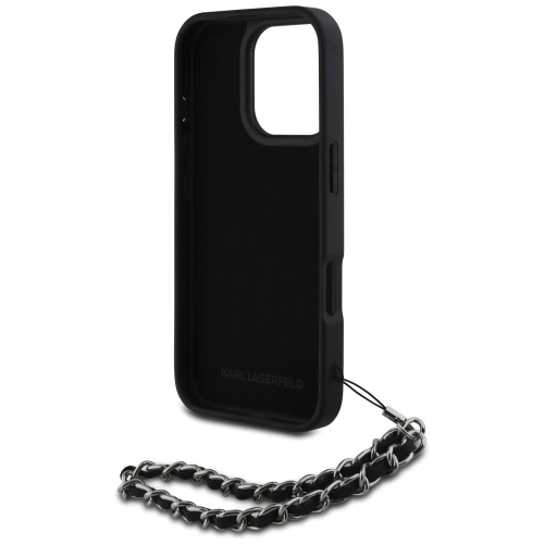 Kup Etui Karl Lagerfeld Saffiano Crystals w/Chain do Apple iPhone 16 Pro Max czarny - KLD22033 - {ean13} - Sklep Home Screen