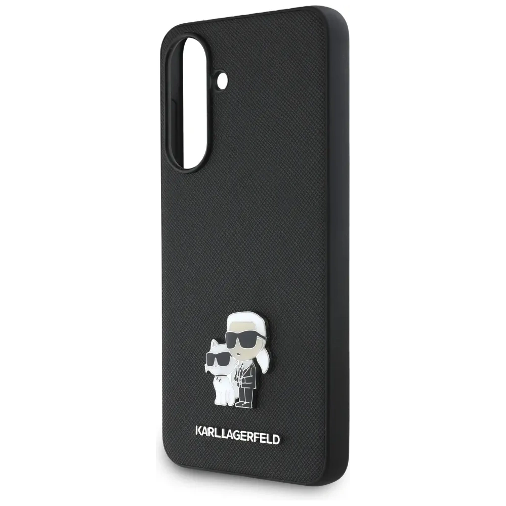 Etui Karl Lagerfeld Saffiano w/ K&C Metal Logo do Samsung Galaxy A56 czarny