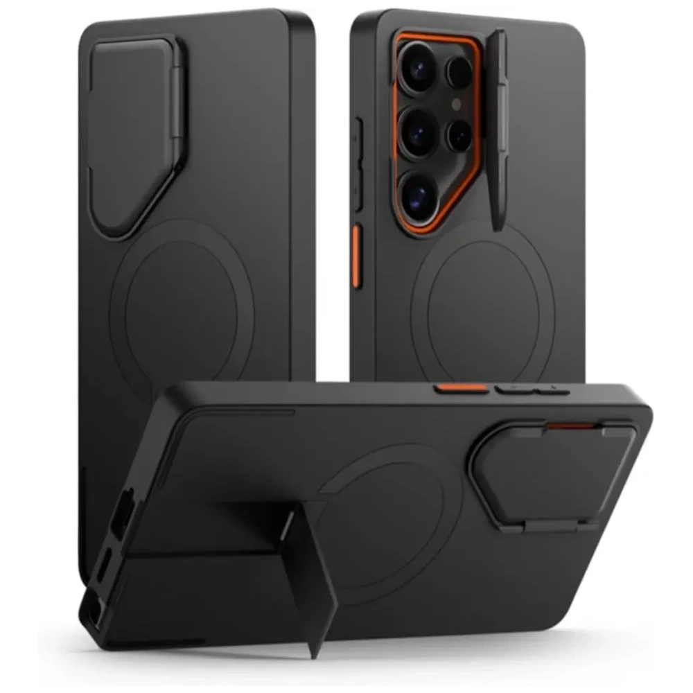 Etui Tech-Protect Kevlar Aura MagSafe Samsung Galaxy S25 Ultra Black/orange