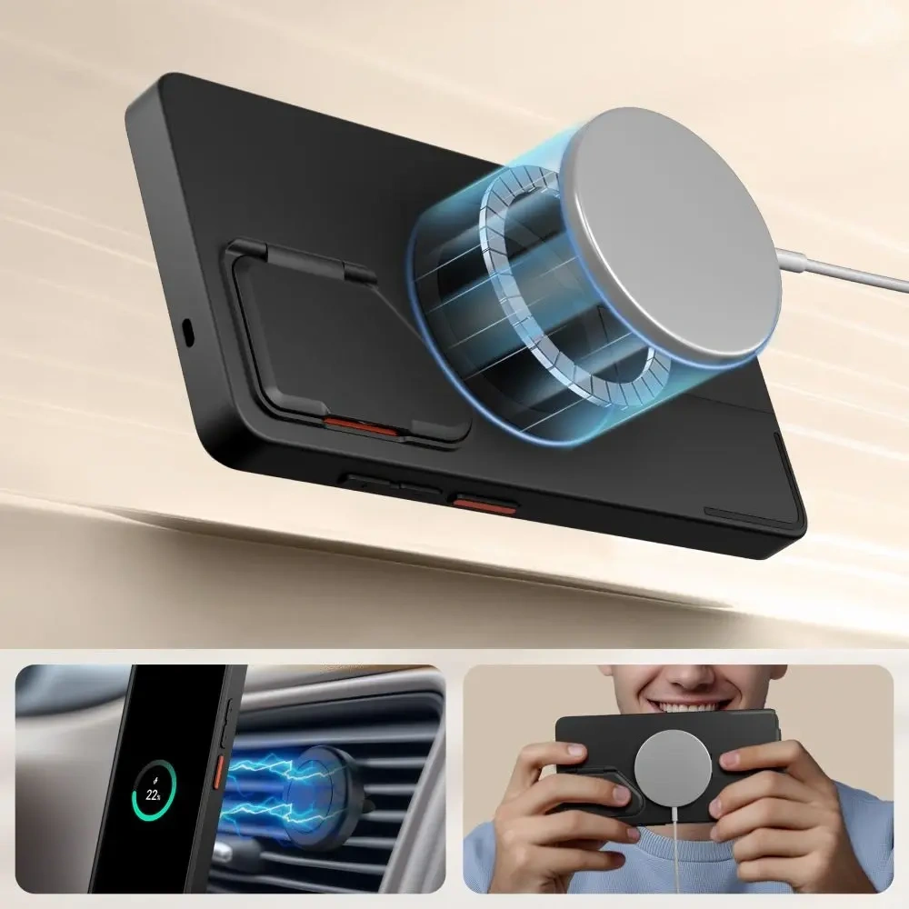 Etui Tech-Protect Kevlar Aura MagSafe Samsung Galaxy S25 Ultra Black/orange