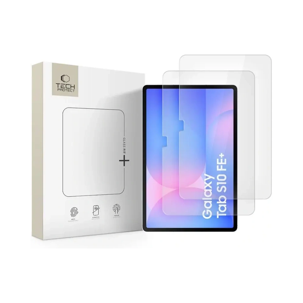 Szkło hartowane Tech-Protect Glass Fit+ Samsung Galaxy Tab S10 FE+ Plus 13.1 X620 / X626b Clear [2 PACK]