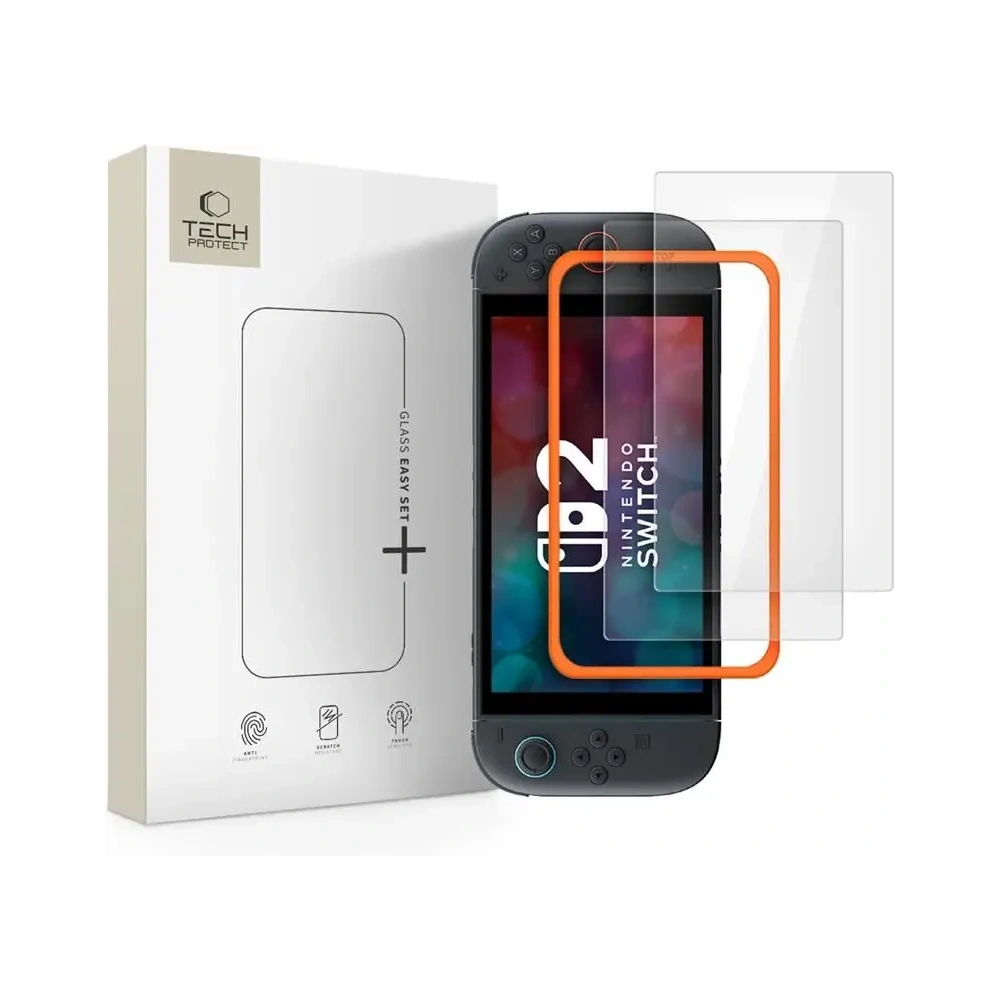 Szkło hartowane Tech-Protect Easy Set+ Nintendo Switch 2 Clear [2 PACK]