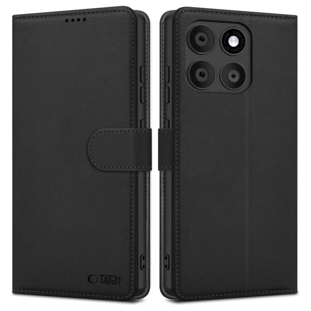 Etui z klapką Tech-Protect Wallet Motorola Edge 60 Fusion / Edge 60 Black