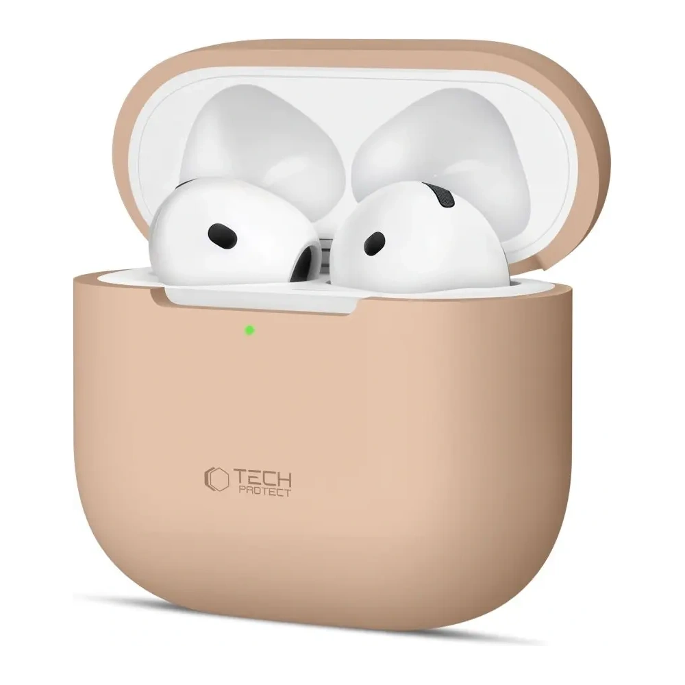 Etui Tech-Protect Silicone Apple AirPods 4 Cafe Latte
