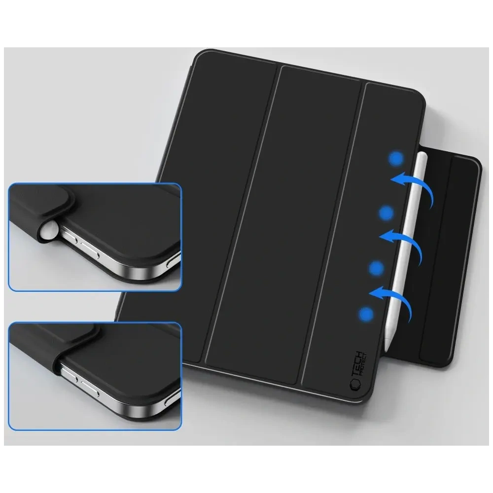 Etui Tech-Protect Smartcase Magnetic Apple iPad 10.9" 2022 / 11" 2025 Black
