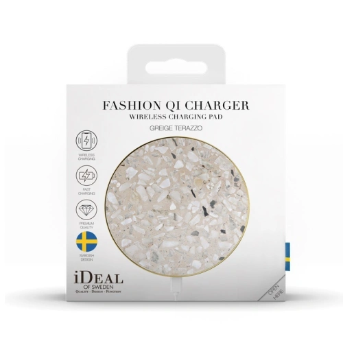 Buy iDeal of Sweden Qi Wireless Charger (Greige Terazzo) - IDS110GRETEZ - {ean13} - Home Screen Store Europe