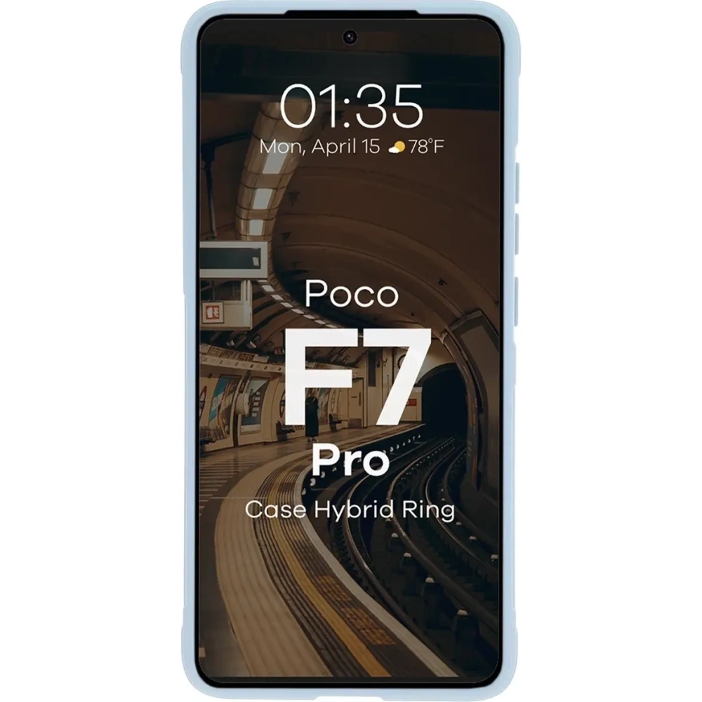 Pancerne etui Bizon Case Tur do Xiaomi Poco F7 Pro jasnoniebieskie