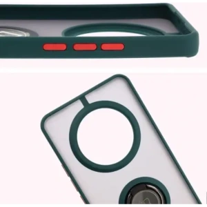 Kup Bizon Case Hybrid Ring Realme 14 Pro Plus 5G füstös sötétzöld kerettel - BIZ9064 - {ean13} - Sklep Home Screen