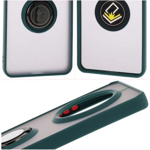Buy Bizon Case Hybrid Ring Realme 14 Pro Plus 5G smoky with a dark green frame - BIZ9064 - {ean13} - Home Screen Store Europe