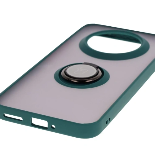 Buy Bizon Case Hybrid Ring Realme 14 Pro Plus 5G smoky with a dark green frame - BIZ9064 - {ean13} - Home Screen Store Europe