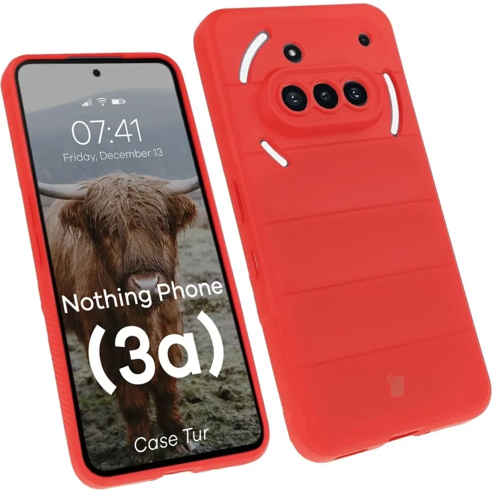 Pancerne etui Bizon Case Tur do Nothing Phone (3a) czerwone