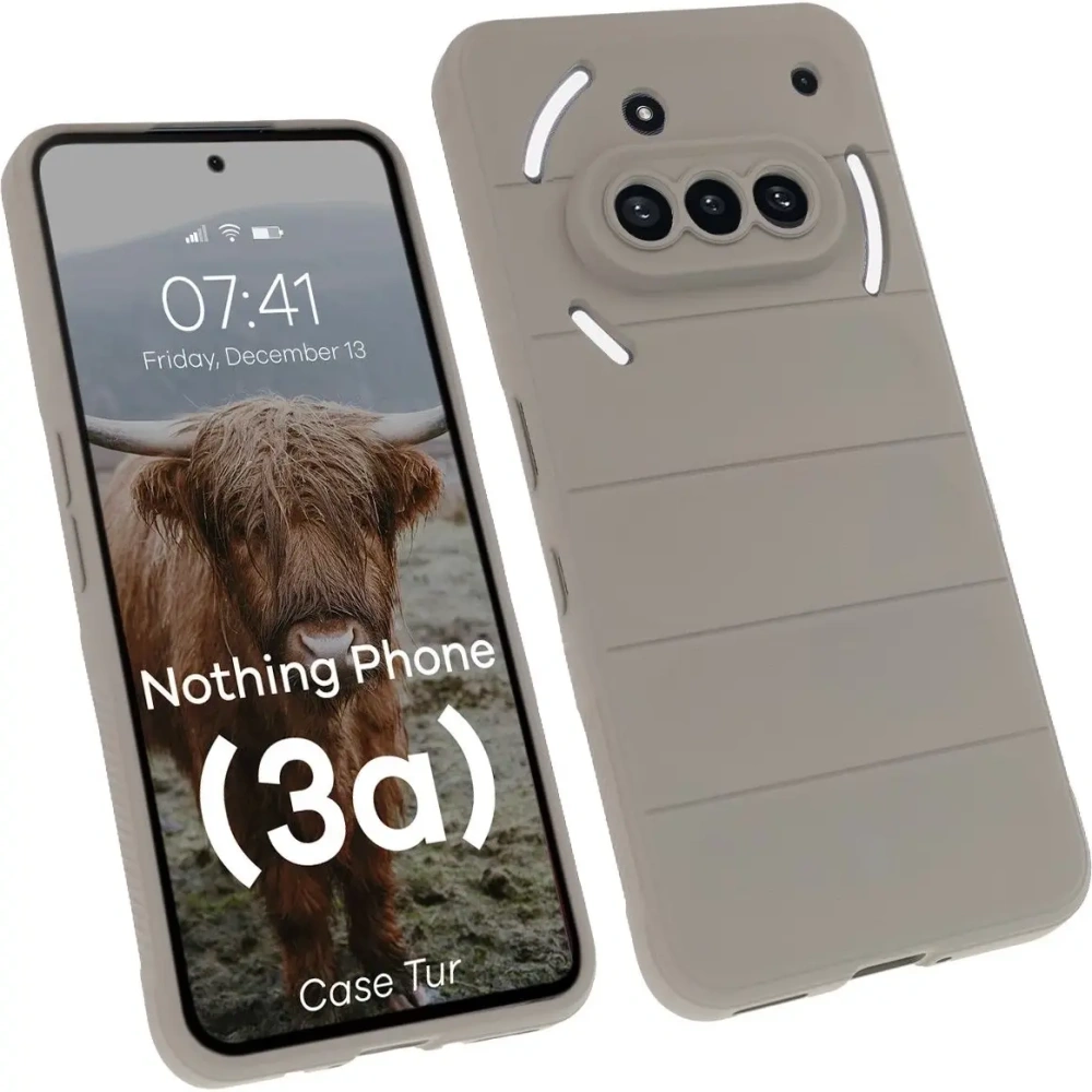 Pancerne etui Bizon Case Tur do Nothing Phone (3a) jasnoszare