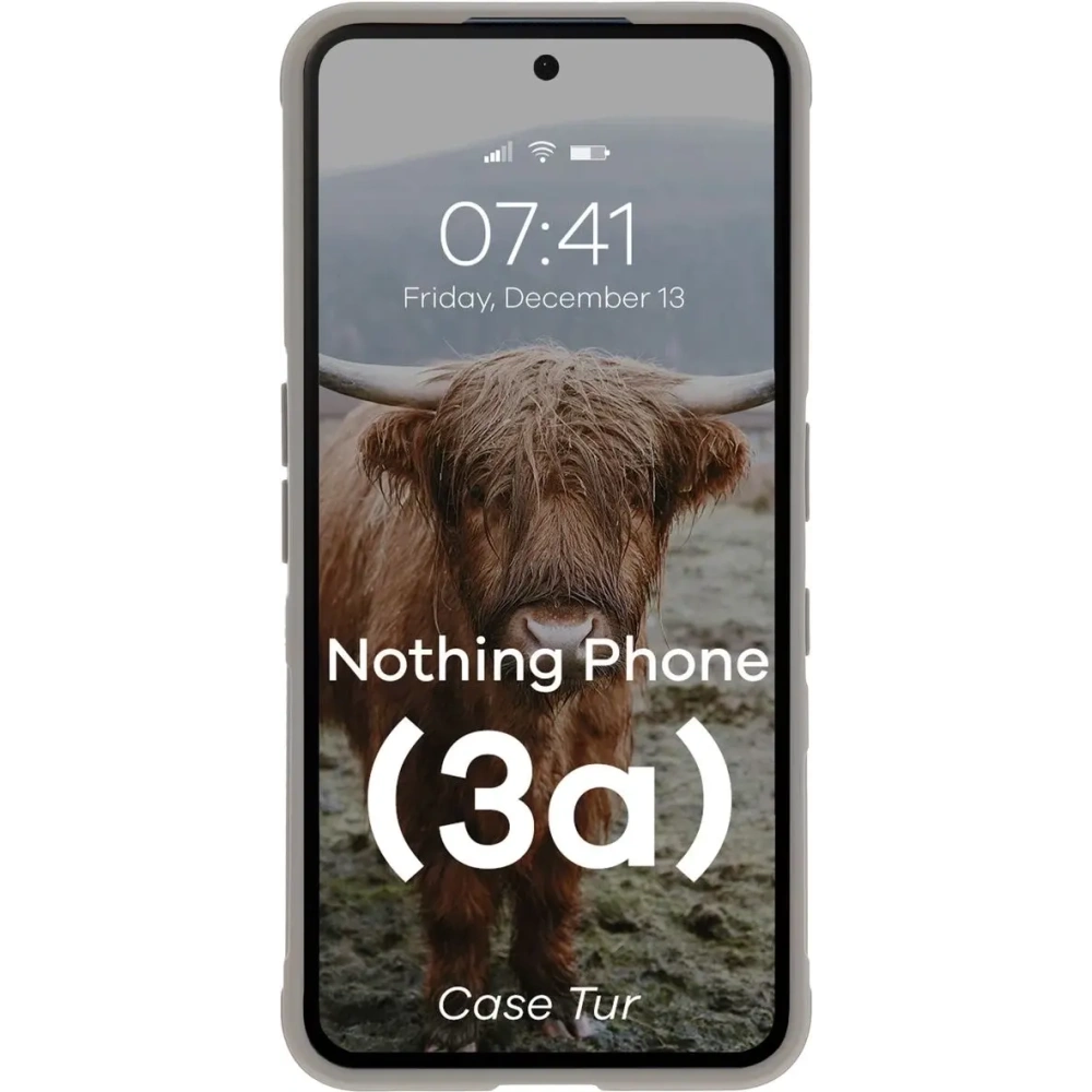 Pancerne etui Bizon Case Tur do Nothing Phone (3a) jasnoszare