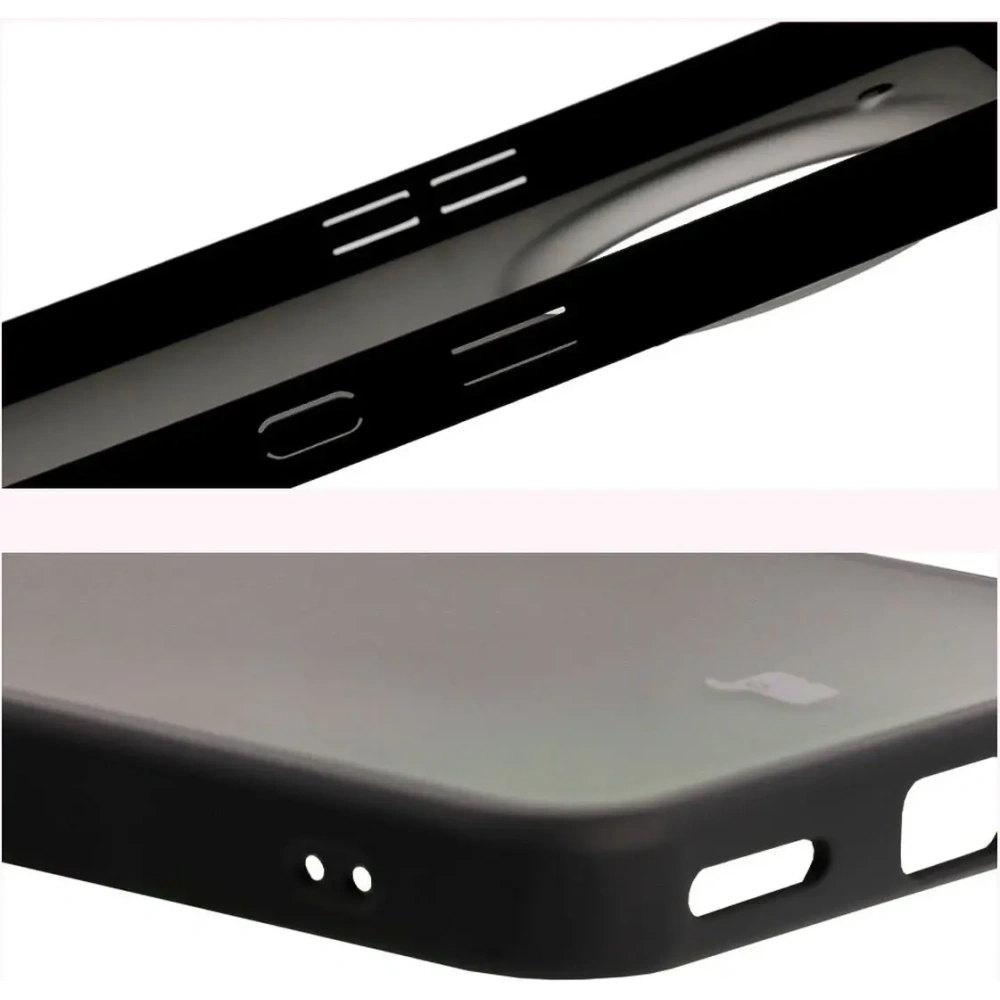 Etui Bizon Case Angelo do Nothing Phone (3a) Pro przydymione z czarną ramką