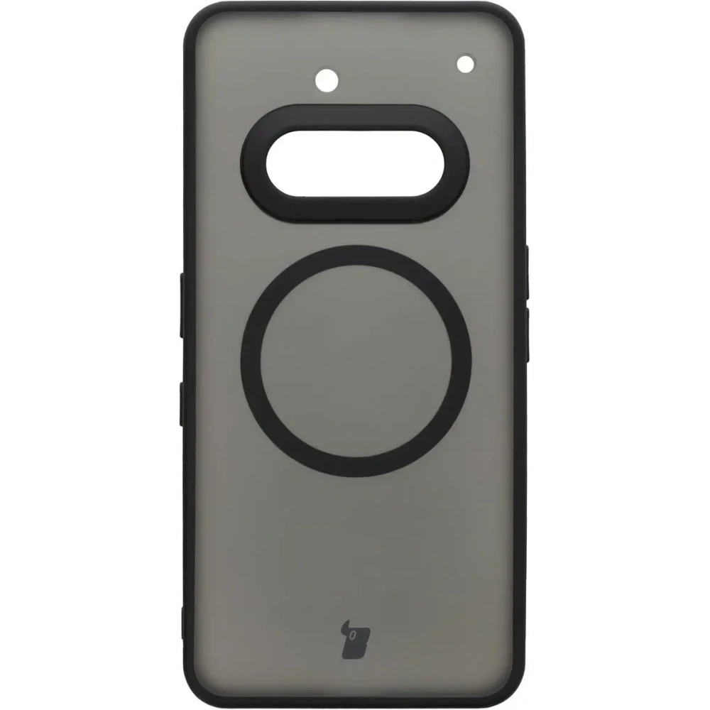 Etui z pierścieniem magnetycznym Bizon Case MatteO do Nothing Phone (3a) przydymione-czarne