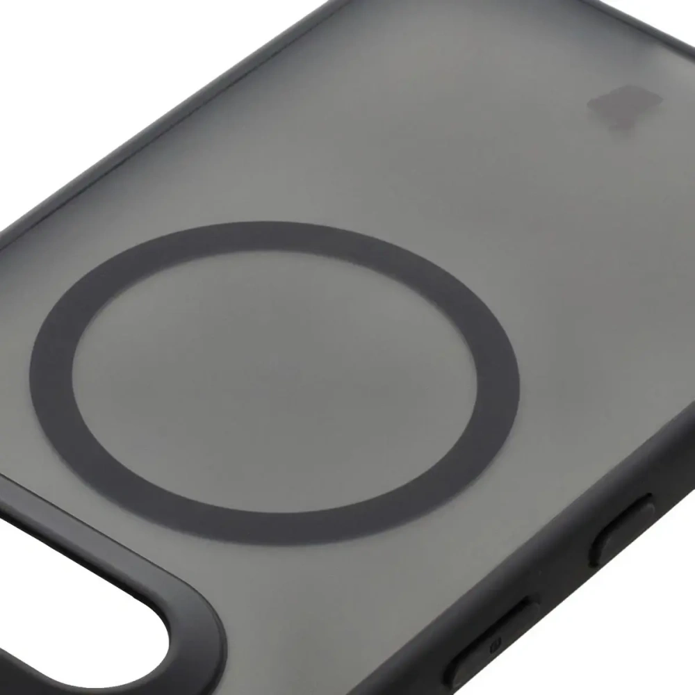 Etui z pierścieniem magnetycznym Bizon Case MatteO do Nothing Phone (3a) przydymione-czarne